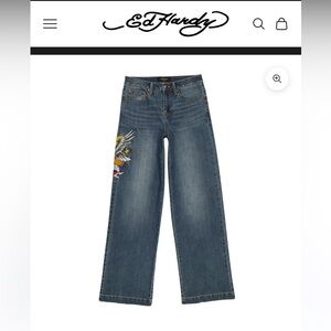 Ed Hardy BRAVE EAGLE WIDE LEG JEAN